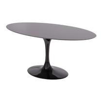 Mesa Saarinen Oval São Gabriel 180x100cm - Base Preta - mgsaarinen