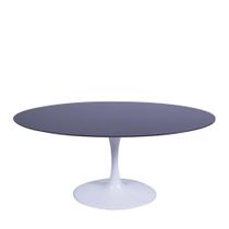 Mesa Saarinen Oval São Gabriel 198x122cm - Base Branca Mesa Saarinen Oval São Gabriel 198x122cm - Base Branca