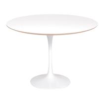 Mesa Saarinen Redonda Fórmica Branca 137cm - Base Branca Mesa Saarinen Redonda Fórmica Branca 137cm - Base Branca