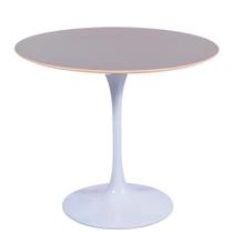 Mesa Saarinen Redonda Fórmica Preta 124cm - Base Branca