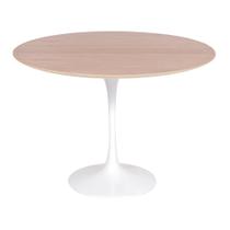 Mesa Saarinen Redonda Freijó 124cm - Base Branca Mesa Saarinen Redonda Freijó 124cm - Base Branca