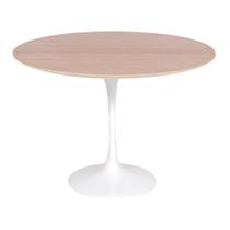 Mesa Saarinen Redonda Freijó 124cm - Base Branca