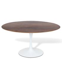 Mesa Saarinen Tulipa Oval Pau Ferro 137cm X 90cm Branco