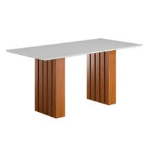 Mesa Sala de Jantar 1,80m Ripada Santiago Madeirado/Off White Dobuê