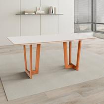 Mesa Sala de Jantar 6 Lugares Retangular Madeira Maciça Grécia Espresso Móveis