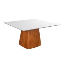 Mesa Sala de Jantar Quadrada Madeira Maciça e Verniz Bérgamo Authentic