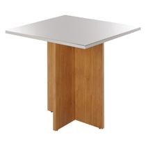 Mesa Sala de Jantar Robusta Tampo com Vidro 90x90cm