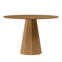 Mesa Sala de Jantar Tampo Redondo Sem Vidro 117cm Isis