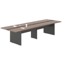 Mesa Sala de Reunião Empresa 8 Lugares Noce Preto Mesa Sala de Reunião Empresa 8 Lugares Noce Preto