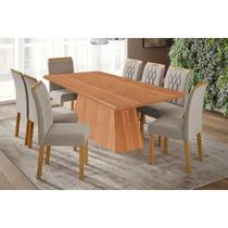 Mesa Sala Jantar Helena 210cm + 8 Cad Juliana Cinamomo Cimol Mesa Sala Jantar Helena 210cm + 8 Cad Juliana Cinamomo Cimol