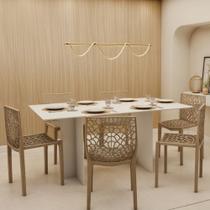 Mesa Sala Jantar Madeira Reforçado 6 Lugares Branco Multiuso Mesa Sala Jantar Madeira Reforçado 6 Lugares Branco Multiuso