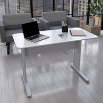 Mesa Secretária Maxxi 2 Gavetas Cor Cinza Cristal - Pandin