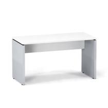 Mesa Secretária Pé Painel P25 Pandin 1,20 M Branco e Cinza