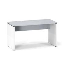 Mesa Secretária Pé Painel P25 Pandin 1,20 M Cinza e Branco