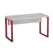 Mesa Secretária Tubolar PE 40 Pandin 1,20 M Cinza e Vermelho