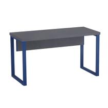 Mesa Secretária Tubolar PE 40 Pandin 1,34 M Grafito e Azul Del Rey