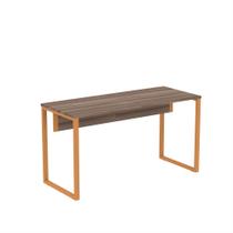 Mesa Secretária Tubular P25 Pandin 1,20 M Walnut e Laranja
