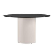 Mesa Serena 135X135 Off White/Preto Mesa Serena 135X135 Off White/Preto