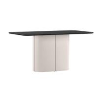 Mesa Serena 180X90 Off White/Preto Mesa Serena 180X90 Off White/Preto
