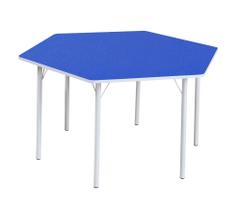 Mesa Sextavada Adulto Azul Mesa Sextavada Adulto Azul
