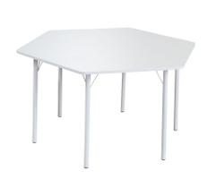 Mesa Sextavada Adulto Branco Mesa Sextavada Adulto Branco