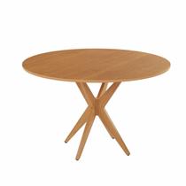 Mesa Simpatia Candian 108cm Redonda sem Vidro Tampo Amadeirado