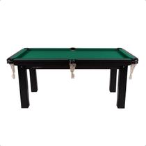 Mesa Sinuca Bilhar MDF Cores Kit Bolas Tacos Lousa Giz