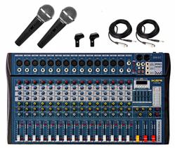 Mesa Som 16 Canais Interface Ksr Km1602 2 microfones ks58