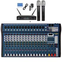 Mesa Som 16 Canais Interface Ksr Microfone Duplo Ksr Sem fio Mesa Som 16 Canais Interface Ksr Microfone Duplo Ksr Sem fio