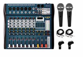 Mesa Som 8 Canais Interface Ksr Km802 2 microfones ks58 Mesa Som 8 Canais Interface Ksr Km802 2 microfones ks58