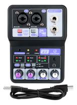Mesa Som Mixer 2 Canais Xlr/p10 Gravação Interface Audio Pc - WALDMAN