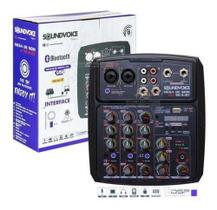 Mesa Som Soundvoice 4 canais Compacta Bluetooth Interface USB MC4BT Mesa Som Soundvoice 4 canais Compacta Bluetooth Interface USB MC4BT