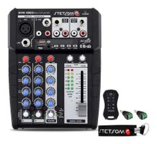 Mesa Som Stetsom Stm1003 3 Canais 12v + Controle Distância