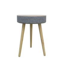 Mesa speaker e carregador sem fio cinza - imaginarium