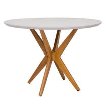 Mesa star redonda vidro branco Mesa star redonda vidro branco