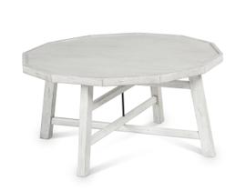 Mesa Steve Silver Cocktail 91x91x46 cm Castanho Baunilha