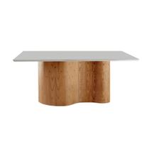 Mesa Suiça 180cm Tampo Laqueado com Vidro Moderna Mobília Mesa Suiça 180cm Tampo Laqueado com Vidro Moderna Mobília