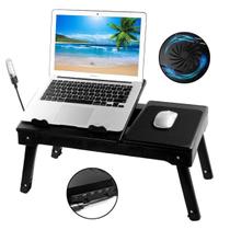Mesa Suporte Para Notebook Com Cooler, Usb, Led E Mouse Pad