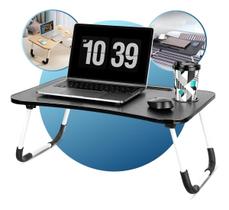 Mesa Suporte para Notebook Multiuso Colo Sofá Bandeja Dobrável Cor Preto Mesa Suporte para Notebook Multiuso Colo Sofá Bandeja Dobrável Cor Preto