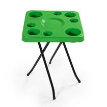 Mesa Suporte Petisco Petisqueira Para 8 Copos Garrafas Lazer