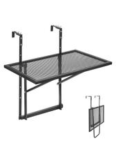 Mesa suspensa de varanda VEVOR 24x40cm Trilhos dobráveis de metal Mesa suspensa de varanda VEVOR 24x40cm Trilhos dobráveis de metal