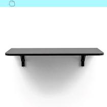 Mesa Suspensa Em Mdp Retrátil Para Paredes Preta 80X41Cm