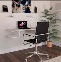 Mesa suspensa escrivaninha escritório Homeoffice slim 70cm linda MDF com prateleiras__02_70cm - Jha's MDF