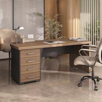 Mesa tamburato com gavetas le - nogal/preto 6127