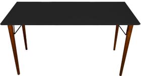 Mesa Tampo 110x50 Preto 4 Pé Palito Reto 70cm suporte V Mesa Tampo 110x50 Preto 4 Pé Palito Reto 70cm suporte V