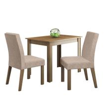 Mesa Tampo De Madeira Com 2 Cadeiras Rustic/imperial