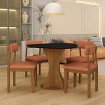 Mesa Tampo Orgânico Beijing + 4 Cad. Estofadas Fre/pto/s.terraco - M.a