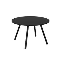 Mesa Tampo Redondo 60cm Pés Palito Betina Preto/Fosco