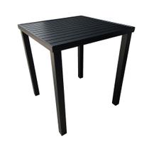 Mesa Tampo Ripado Quadrada 0.75X0.75M Alumínio Preta Mesa Tampo Ripado Quadrada 0.75X0.75M Alumínio Preta