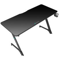 Mesa ThunderX3 Para Pc Notebook Gamer Acer Dell Samsung Cor Preto Superfície Com Mousepad de Microfibra Suporte Para Copo e Headset